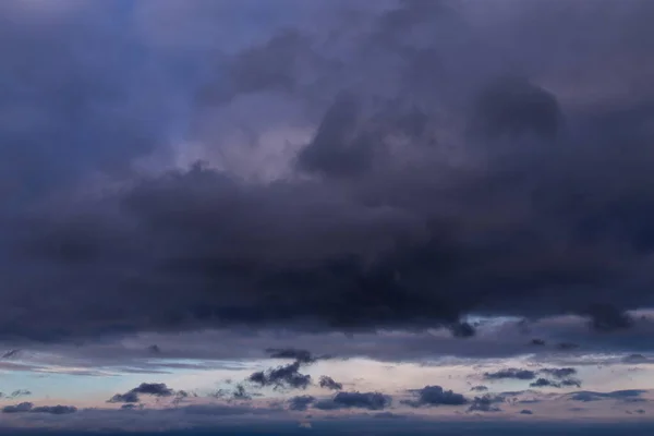 Epic Dramatic Storm Sky Dark Grey Black Cumulus Rainy Clouds — Photo