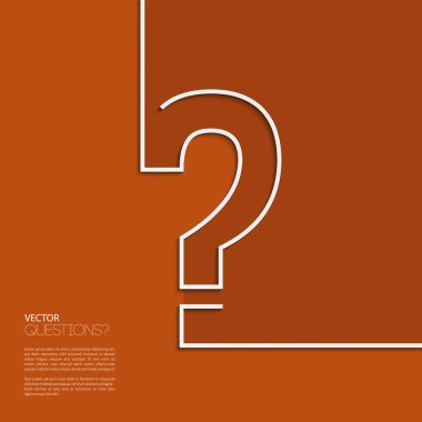 Düz tasarım vektör soru işareti simgesi.