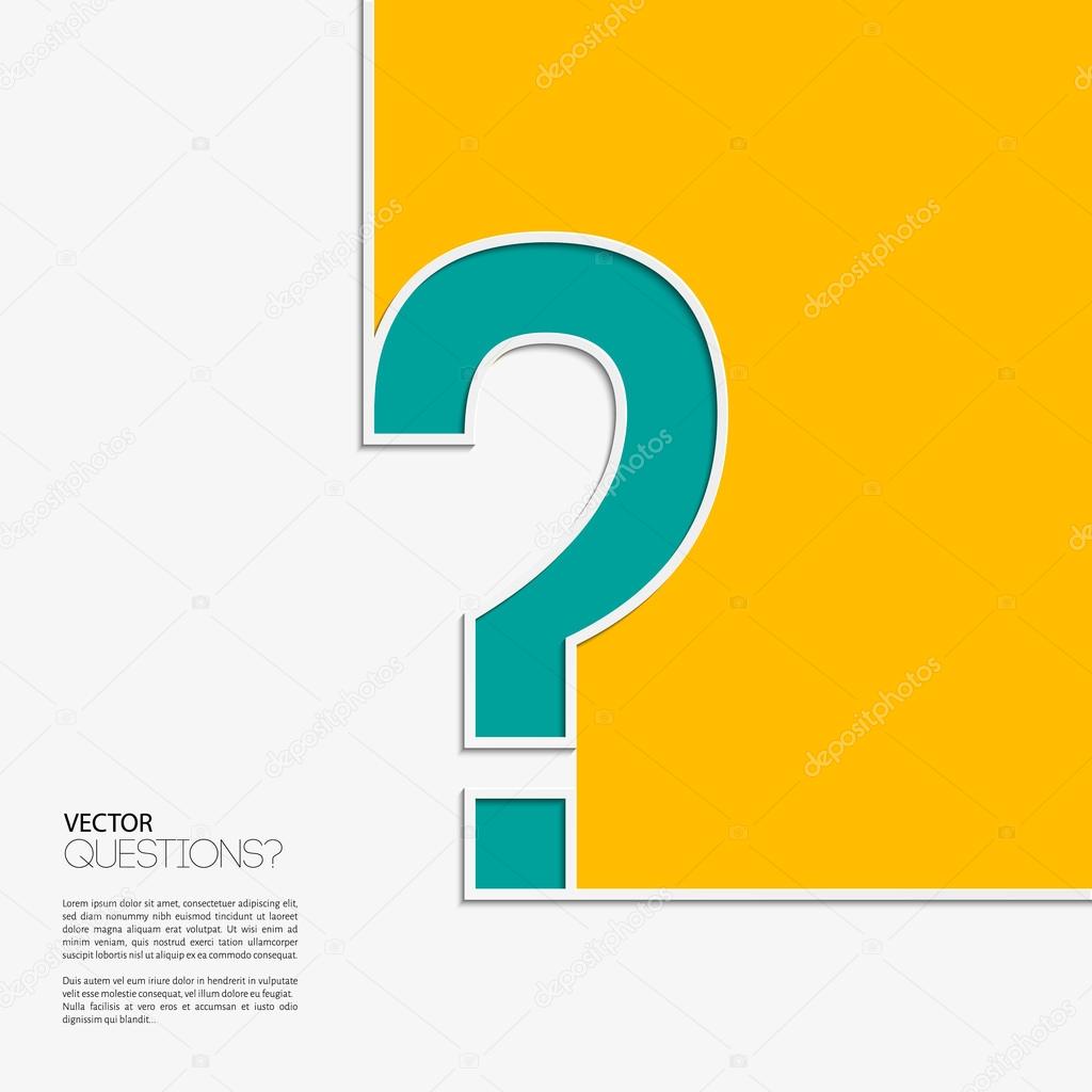 Vector question mark icon in flat design.