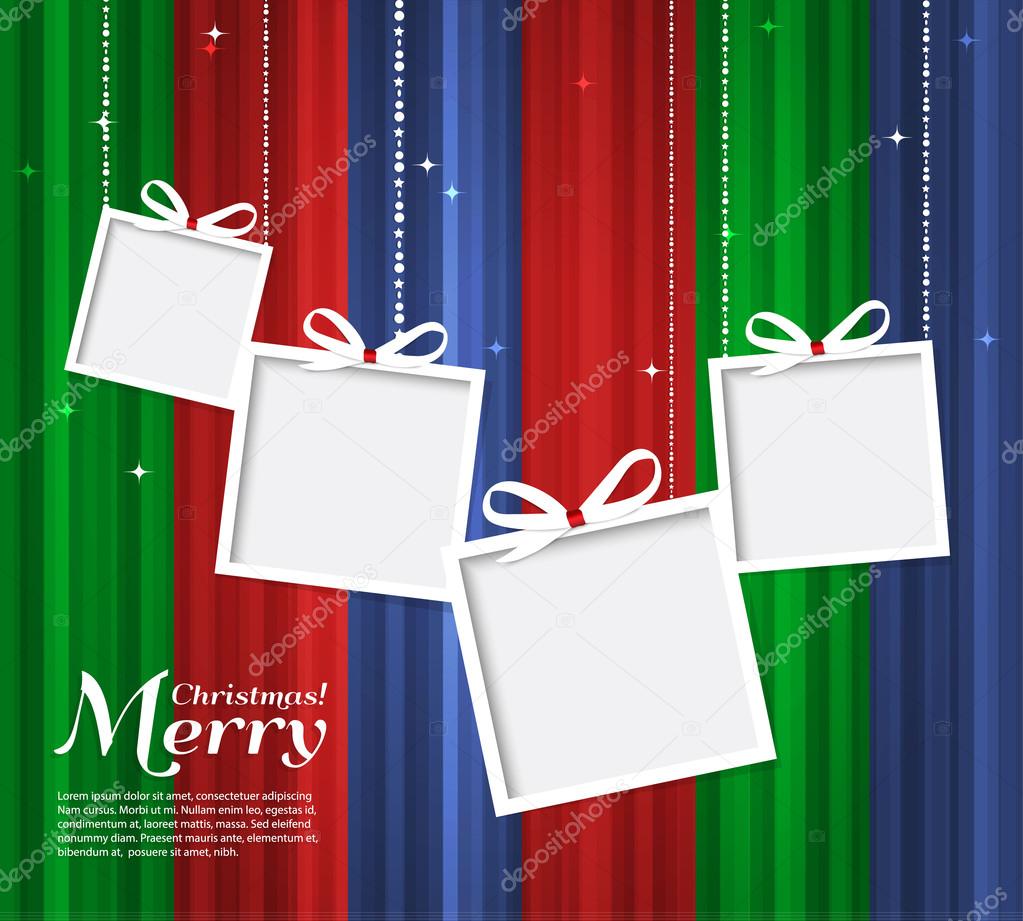 Abstract Christmas card with gifts.