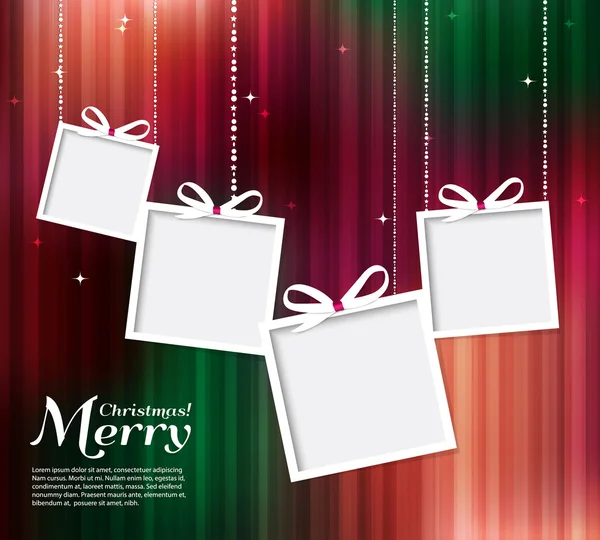 Abstract Biglietto natalizio con regali . — Vettoriale Stock