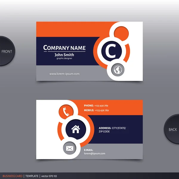 抽象的な創造的なビジネス カードです。ベクトル. — ストックベクタ