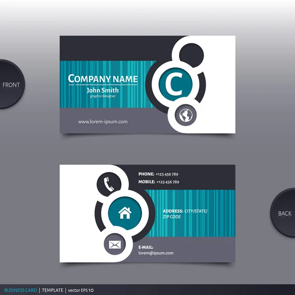 Carte de visite créative abstraite. Vecteur . — Image vectorielle