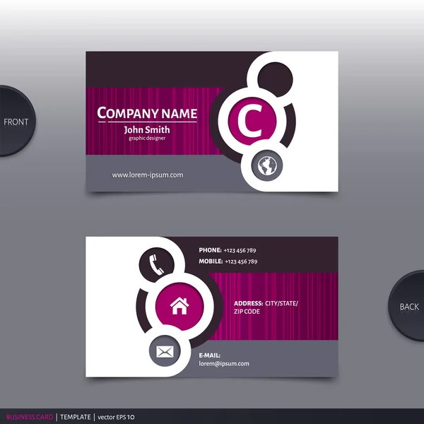 Abstrato cartão de visita criativo. Vetor . —  Vetores de Stock