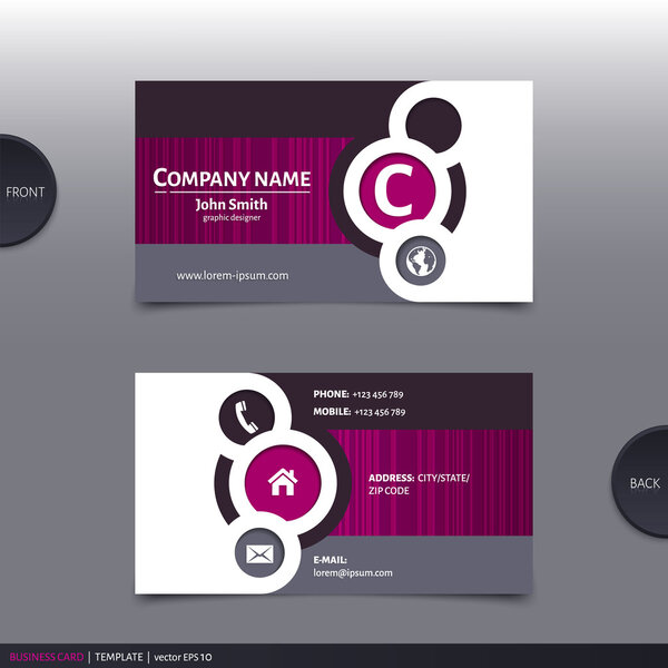 Abstract creative business card.  Vector.