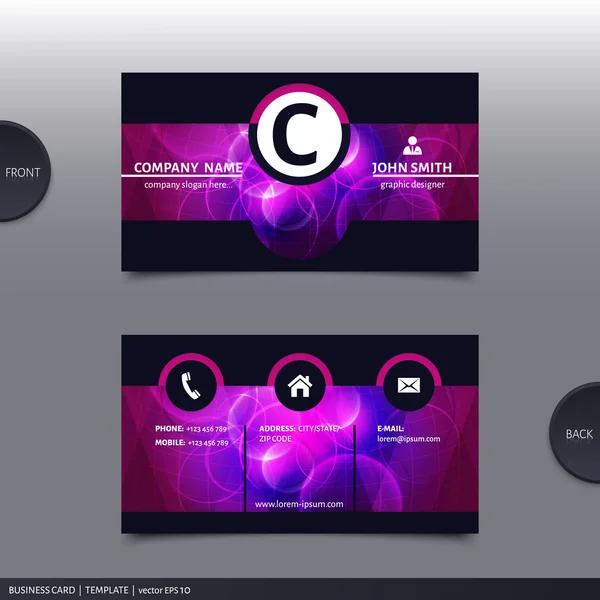 抽象的な創造的なビジネス カードです。ベクトル. — ストックベクタ