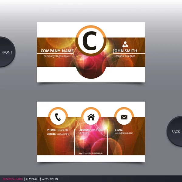 Carte de visite créative abstraite. Vecteur . — Image vectorielle