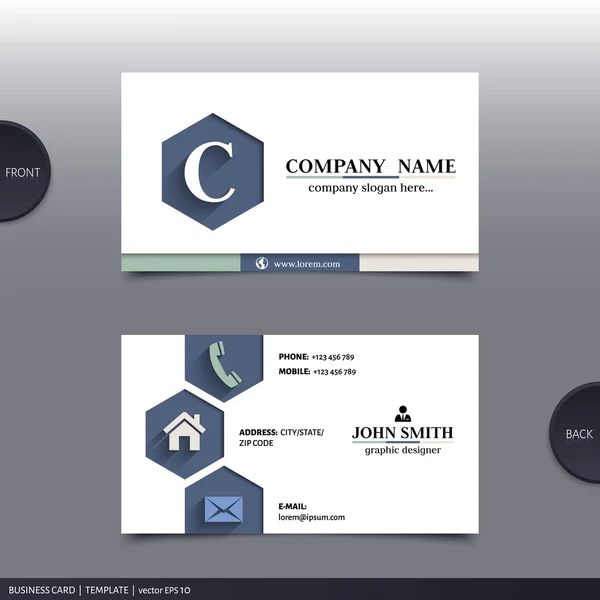 抽象创意的名片。矢量. — 图库矢量图片