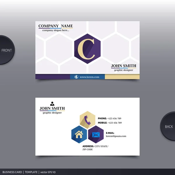 抽象的な創造的なビジネス カードです。ベクトル. — ストックベクタ