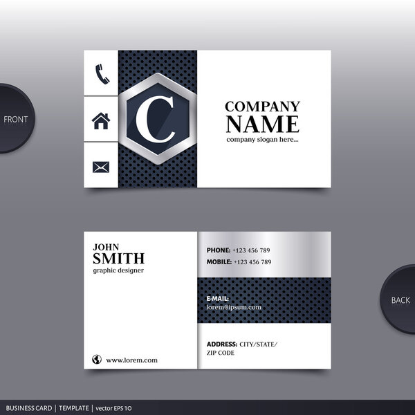 Abstract creative business card.  Vector.