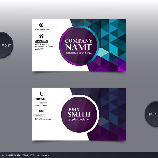 Abstract creative business card.  Vector.