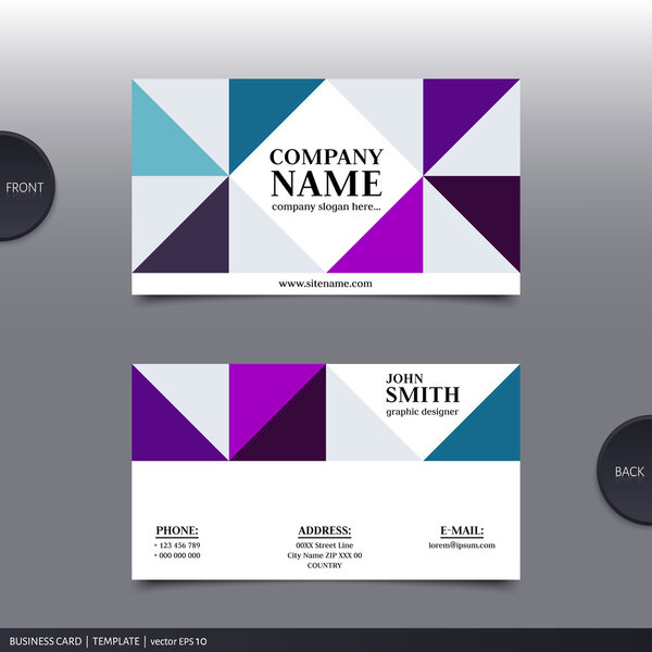 Abstract creative business card.  Vector.