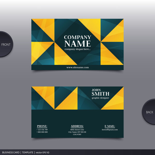 Abstract creative business card.  Vector.