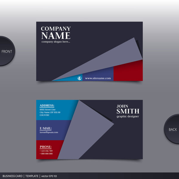 Abstract creative business card.  Vector.