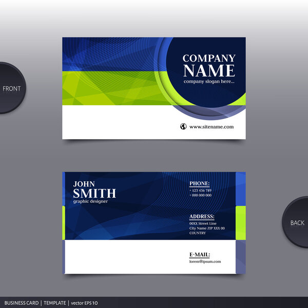 Abstract creative business card.  Vector.
