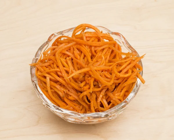 Carrots and soy sauce — Stock Photo, Image