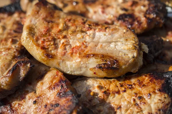 Vlees op een schotel — Stockfoto