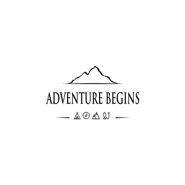 Design Vorlage Für Outdoor Logos Bergsteigen Jagd Freizeit Freien Abenteuer — Stockvektor