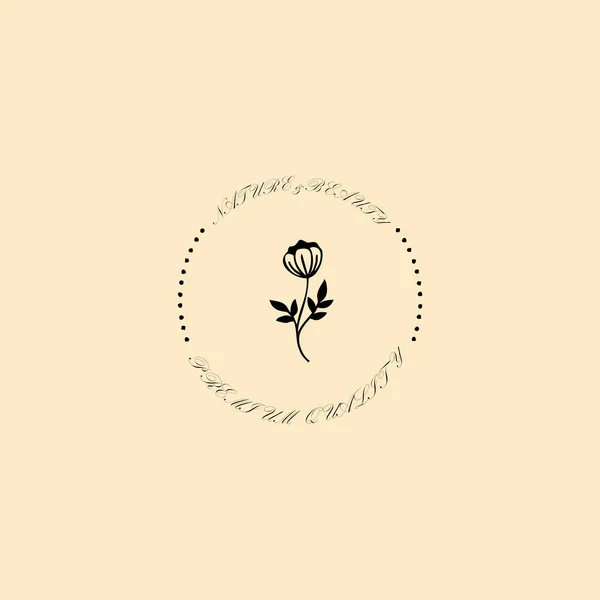 Logo Rose Symbole Pour Les Cosmétiques Bijoux Produits Beauté — Image vectorielle