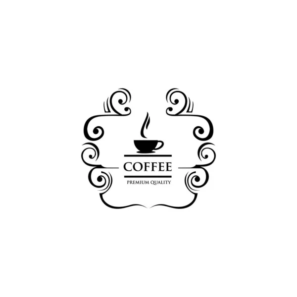 Kaffebutikens Logotyp Etiketter Till Vektorkafé — Stock vektor