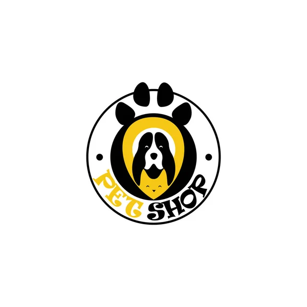 Логотип Petshop Использовать Ветеринарные Клиники Детский Салон Ветеринар — стоковый вектор