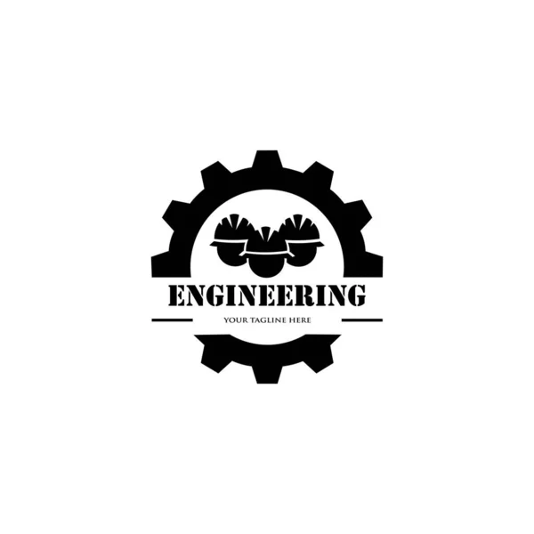 Logo Strojního Inženýra Logo Vzory Identity — Stockový vektor