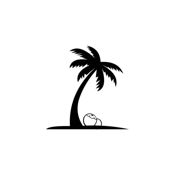 Vector Diseño Plantilla Logotipo Coco Icono Aislado Sobre Fondo Blanco — Archivo Imágenes Vectoriales