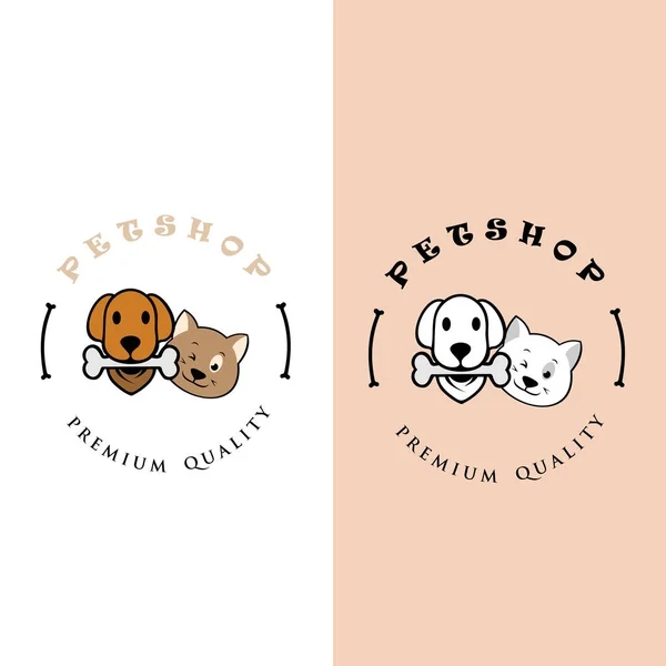 Logotipo Petshop Pode Usar Clínicas Animais Petshop Veterinário — Vetor de Stock