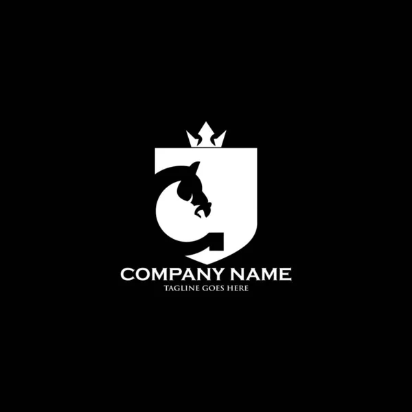 Design Logotipo Cavalo Design Modelo Gráfico Elegante Para Empresa Fazenda — Vetor de Stock