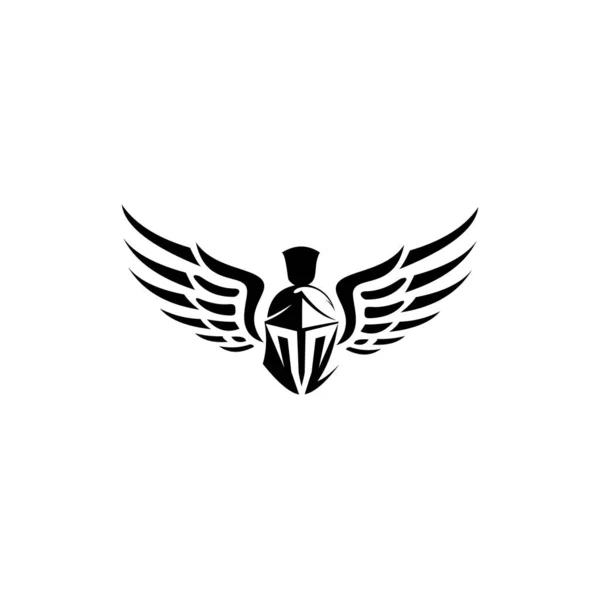 Spartalı Miğfer Savaşçı Sembolü Spartalı Logosu Spartalı Miğferi Spartalı Sembolü — Stok Vektör