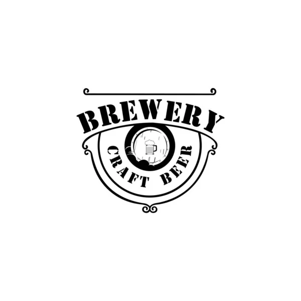 Логотип Пивного Хопу Label Значок Бару Пивний Фестиваль Пивоварня Ізольовані — стоковий вектор