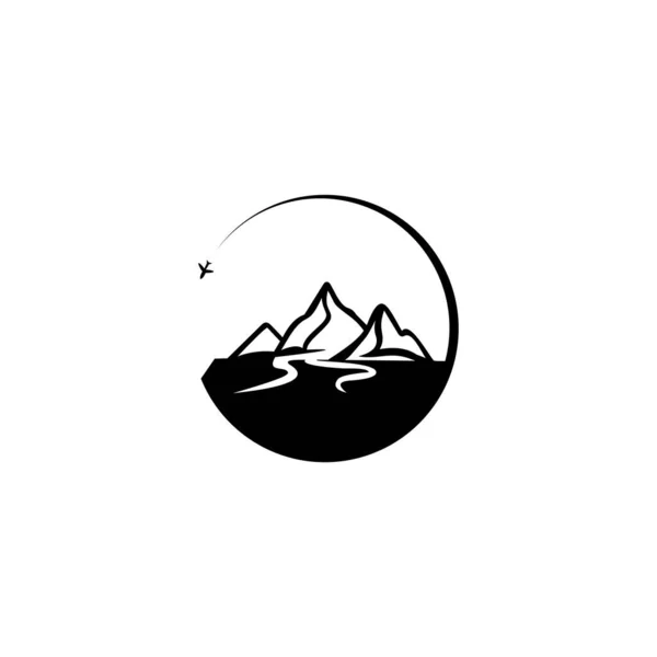 Logo Voyage Logo Aventure Pour Impression Cartes Vœux Affiches Shirts — Image vectorielle