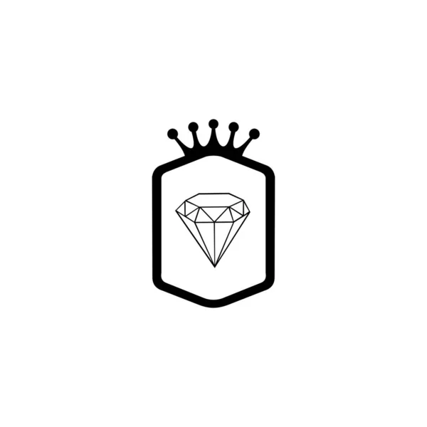 Modèle Vectoriel Logo Diamant Symbole Pour Les Cosmétiques Emballages Bijoux — Image vectorielle