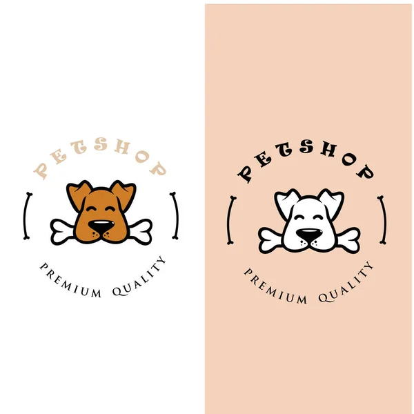 Modelo Logotipo Loja Animais Elementos Design Etiquetas Para Pet Shop —  Vetores de Stock