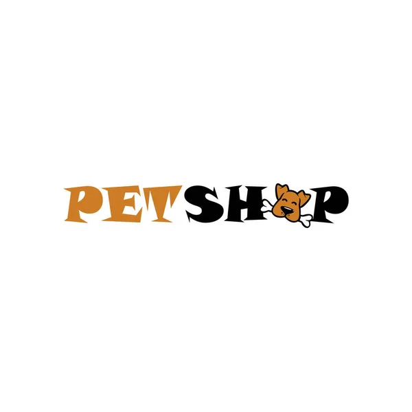 Modelo Logotipo Loja Animais Elementos Design Etiquetas Para Pet Shop — Vetor de Stock