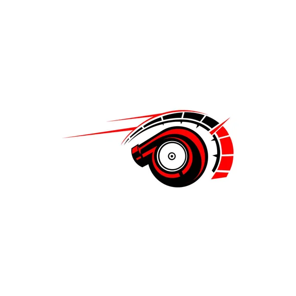 Logo Turbo Dessins Simples Élégants Vecteur Conception Logo Automobile — Image vectorielle