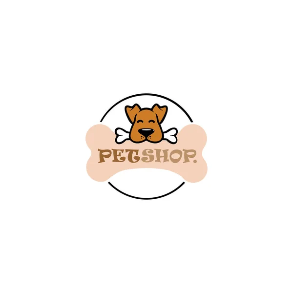 Шаблон Логотипа Зоомагазина Элементы Оформления Этикеток Зоомагазина Зоомагазина Ухода Животными — стоковый вектор