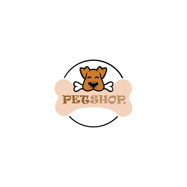 Modelo Logotipo Loja Animais Elementos Design Etiquetas Para Pet Shop —  Vetores de Stock