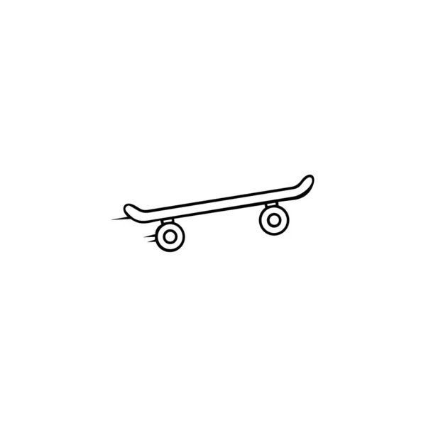 Ikona Skateboardu Longboard Skateboard Vektorová Ilustrace — Stockový vektor