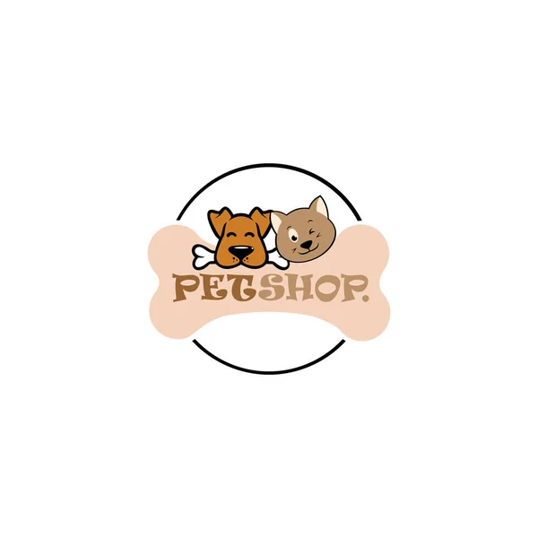 Modelo Logotipo Loja Animais Elementos Design Etiquetas Para Pet Shop — Vetor de Stock