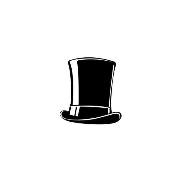 Tophat Vector Icono Old Ropa Moda Sombrero Elegante Icono Aislado — Vector de stock