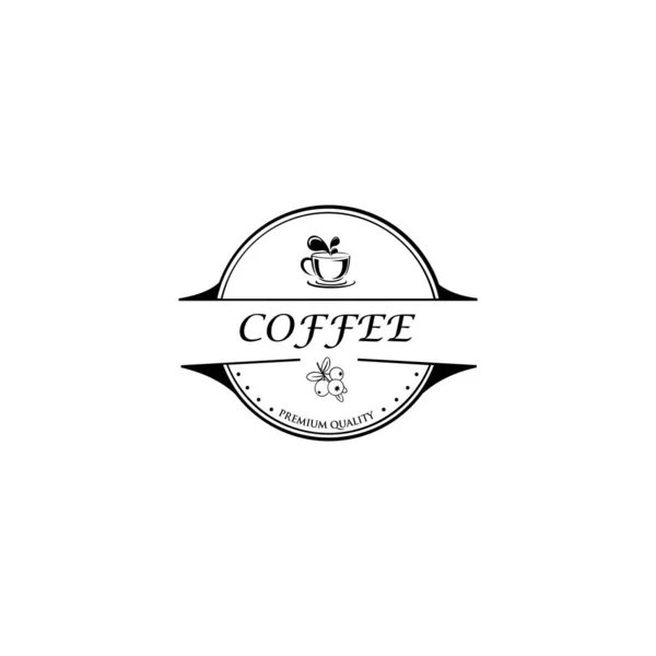 Koffie Beker Logo Template Vector Pictogram Ontwerp Een Espresso Zwarte — Stockvector