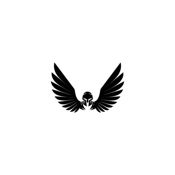 Espartano Con Logotipo Las Alas Puede Ser Utilizado Para Empresa — Archivo Imágenes Vectoriales