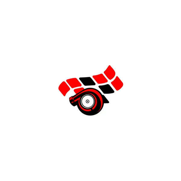 Логотип Турбо Дизайн Простой Элегантный Вектор Дизайна Логотипа Автомобиля — стоковый вектор