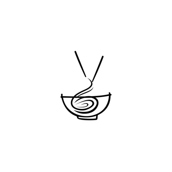 Diseño Logotipo Fideos Adecuado Para Cualquier Negocio Relacionado Con Ramen — Vector de stock