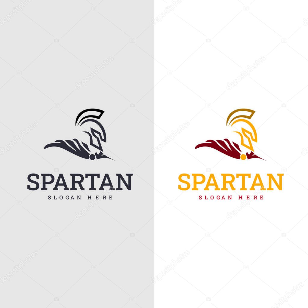 Spartan logo icon designs vector. suitable for company logo, print, digital, icon, apps, and other marketing material purpose. spartan logo set
