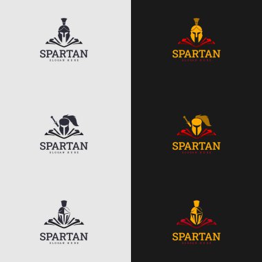 Sparta logo simgesi vektör dizayn eder. Şirket logosu, baskı, dijital, simge, uygulamalar ve diğer pazarlama materyalleri için uygun. Sparta logosu