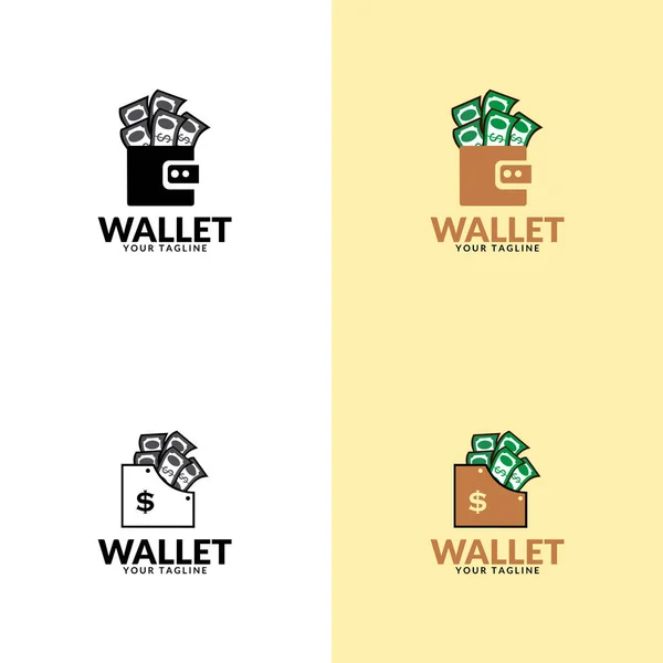 Plånbokslogotypen Företag Rådgivning Ekonomi Logotyp Plånbok — Stock vektor