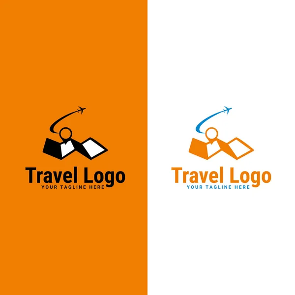 Seyahat Logosu Şablonu Seyahat Acentası Tur Rehberi — Stok Vektör
