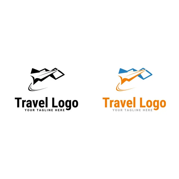 Seyahat Logosu Şablonu Seyahat Acentası Tur Rehberi — Stok Vektör
